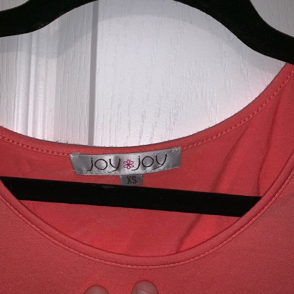 Coral colored flowy shirt
